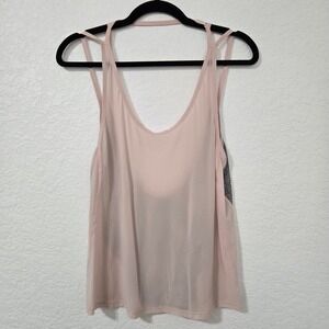 Lululemon‎ 6 Cool To Street Tank Top Blush Pink Sheer Athletic Workout Top